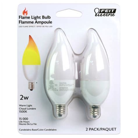 Feit Electric Flame Tip E12 Candelabra Led Flame Bulb Warm Candle
