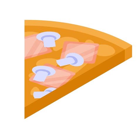 Premium Vector Mushroom Pizza Slice Icon Isometric Of Mushroom Pizza