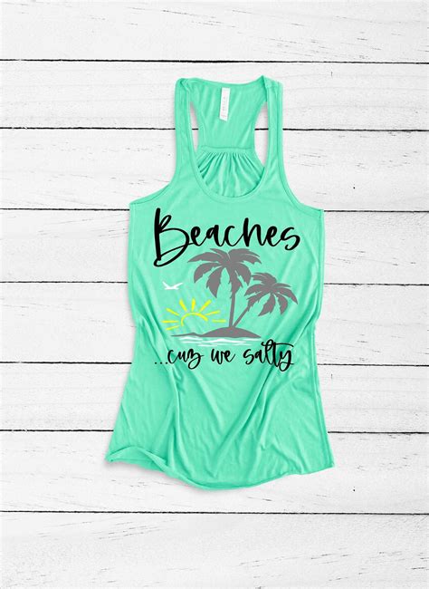 beaches cuz we salty funny girls beach trip shirts ladies beach vacation swimsuit coverup beach