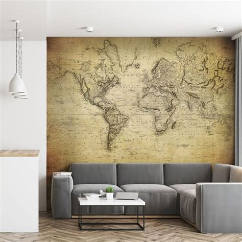 Se você gosta de mapa mundo parede, acho que vai adorar estas ideias. Mural de parede Mapa mundo
