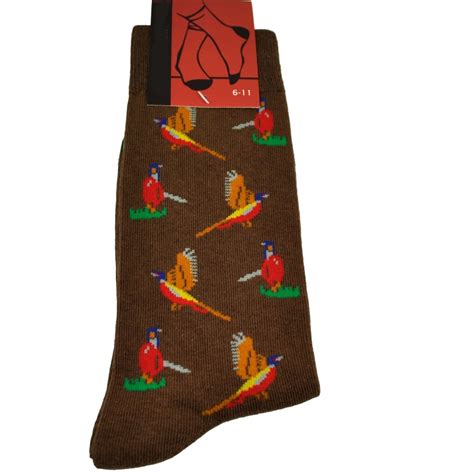 Pheasants Country Pursuits Brown Mens Novelty Socks From Ties Planet Uk