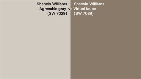 Sherwin Williams Agreeable Gray Vs Virtual Taupe Side By Side Comparison