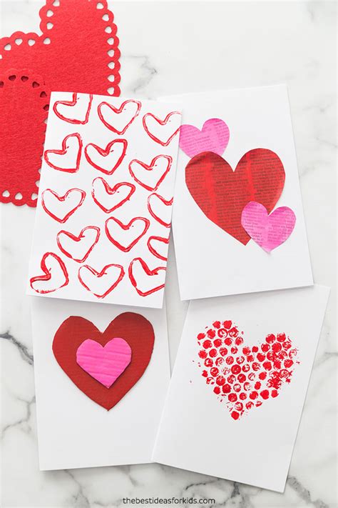 These valentine bingo cards look best when printed on cardstock but you can also print them on normal printer paper. 4 Easy Valentine Cards to Make - The Best Ideas for Kids