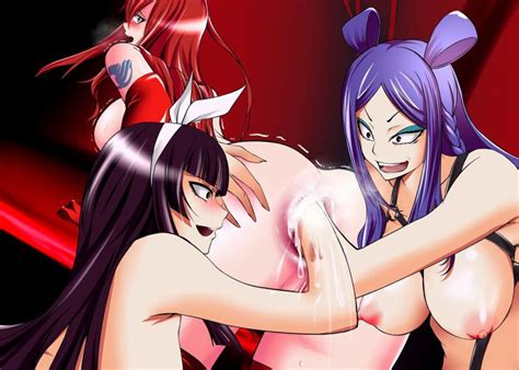 Erza Scarlet Kagura Mikazuchi Minerva Orlando Fairy Tail 3girls Anal Anal Fisting Anal