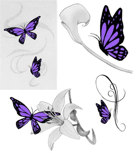 Small Butterfly Tattoos Purple Butterfly Tattoos By
