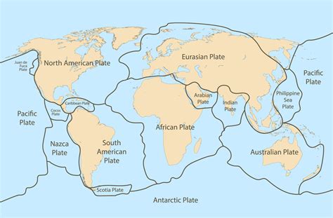 World Map Of Tectonic Plates Map