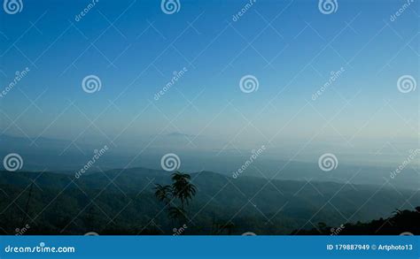 Landscape View Mountain High On Blue Sky At North Thailandholiday