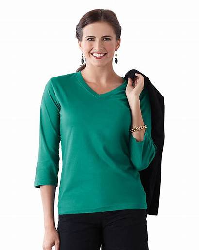 Sleeve Lat Shirt Ladies Jersey Premium Jade