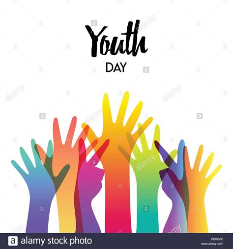 18 happy national youth day liberate yourself from the shackles of self satisfaction and complacency be greater today for tomorrow. Happy Youth Day greeting card of diverse color hands and ...