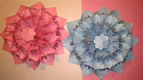 Origami Paper Flower Tutorial Giant Youtube