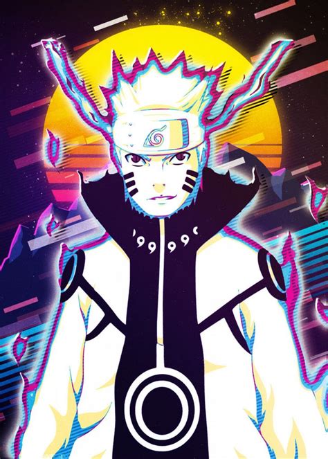 Naruto Uzumaki Poster By 80sretro Displate In 2021 Cool Anime