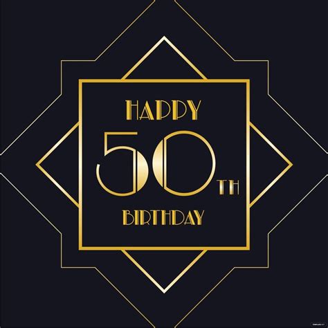 50th Birthday Vector In Illustrator Svg  Eps Png Download
