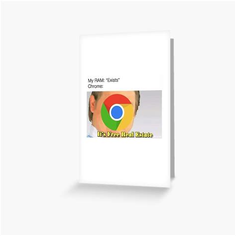Funny Chrome Ram Meme Greeting Card By Mememerb Redbubble