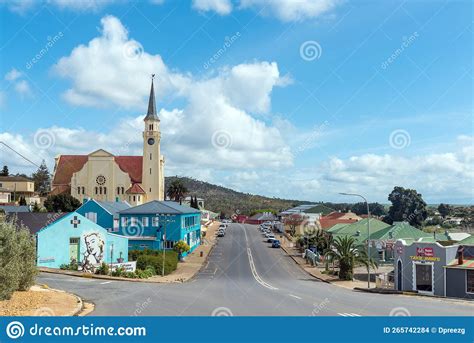 Street Scene With The Dutch Reformed Church In Napier Editorial Stock