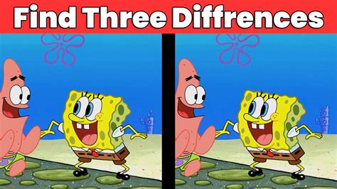 Photo Puzzles Spongebob Squarepants Spot The Difference Brain Games