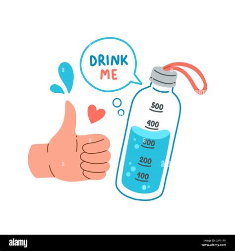 Drink More Water Quote Flat Design Vector Stock Vector Image And Art Alamy