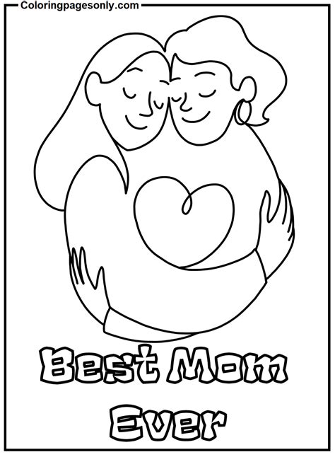 Best Mom Ever Coloring Page Free Printable Coloring Pages