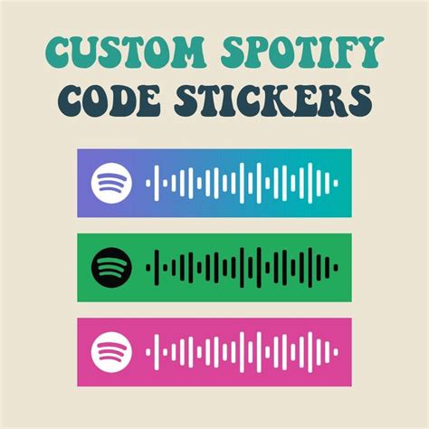 Custom Spotify Code Sticker Waterproof Durable Custom Etsy Songs