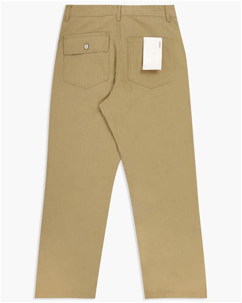 uniform bridge wide fit cotton fatigue pants beige jeanstore