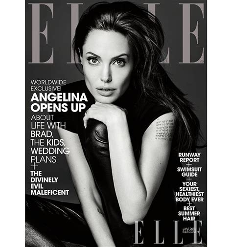 Worldwide Exclusive Angelina Jolie Opens Up Angelina Jolie Elle