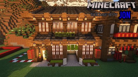 Japanese Shop Tea House Tutorial Minecraft Building With Jon Youtube