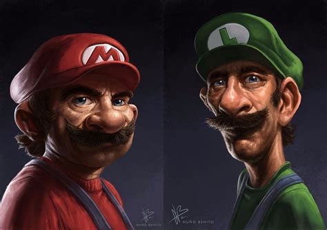 Italian Thugs Mario And Luigi By Nuno Benito Via Angela4design By