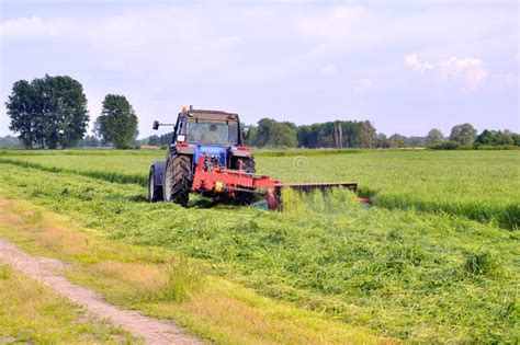 Mowing Grass With A Tractor Stock Photo Image Of View Farm 109813774