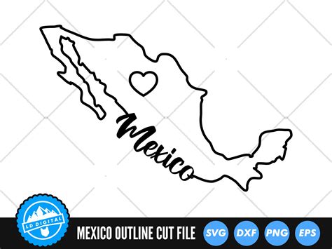 Mexico Svg Mexico Cut Files Mexico Outline Svg Mexico Etsy Canada