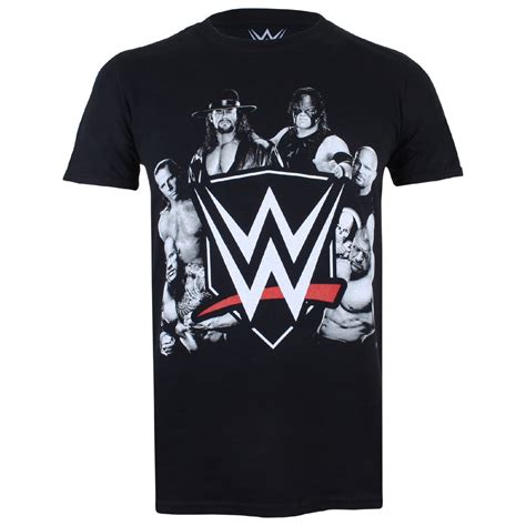 Wwe Mens Group T Shirt Black Merchandise Zavvi Australia