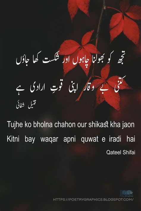 Qateel Shifai Urdu Poetry In 2022 Urdu Poetry Urdu Poetry Romantic