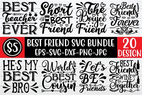 Best Friend Svg Bundle Vol 4 Vectorency