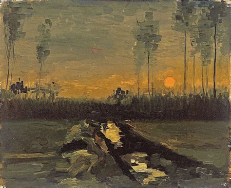 Landscape At Dusk, 1885 Painting by Vincent Van Gogh