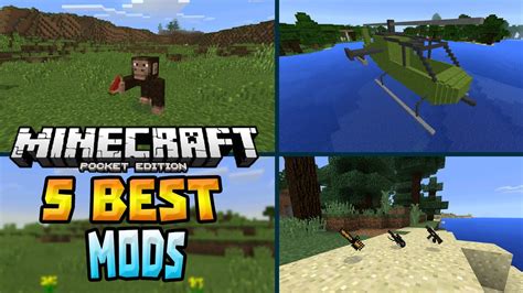 Complete minecraft pe mods and addons make it easy to change the look and feel of your game. 5 BEST MODS for MCPE!!! - Creatures, Vehicles & MORE ...