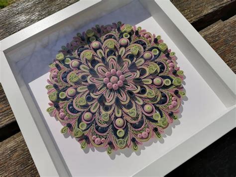 Mandala Paper Quilling Art Geometric Floral Mandala Etsy