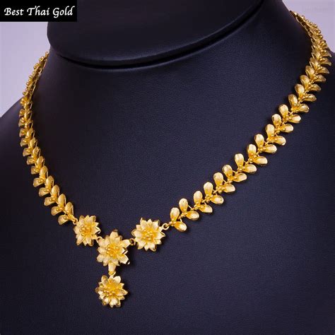Gold Flower Necklace Designs Kyoko Kenny