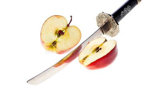 Apple And Knife Stock Image Image Of Isolated Slice 7421205