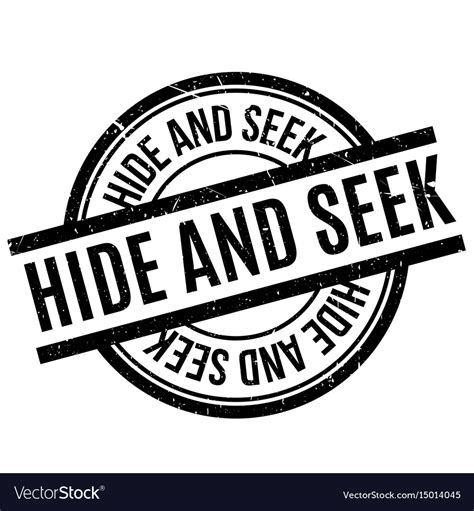 Hide And Seek Rubber Stamp Royalty Free Vector Image