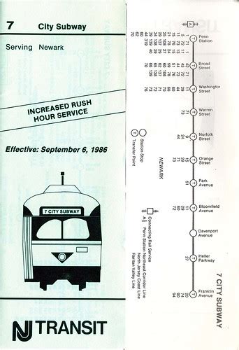 Newark Subway 1986 Nice Graphic Of A Pcc On The Timetable Flickr
