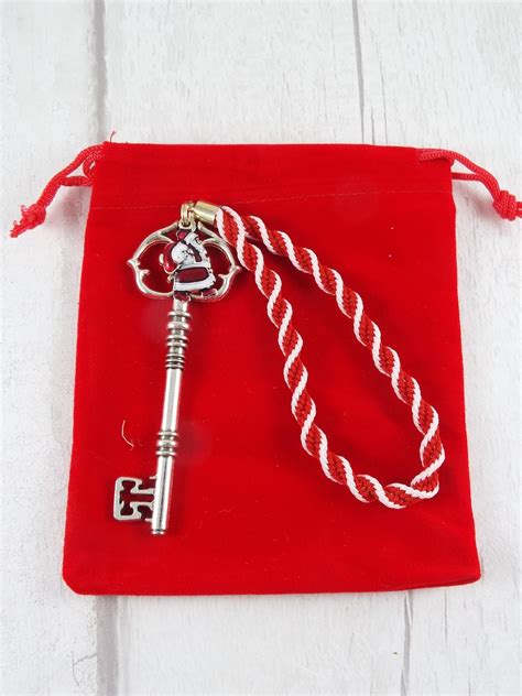 Santa Key Red And White Hand Braided Kumihimo Braid W Key Etsy