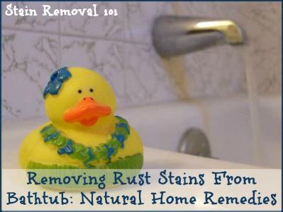 There are a few different methods that can teach you how to remove rust from a shower or bathtub. Removing Rust Stains From Bathtub: Natural Home Remedies
