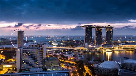 Panoramic View Of Singapore Hd Wallpaper 4k City