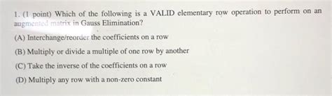 Solved 1 1 Point Which Of The Following Is A Valid