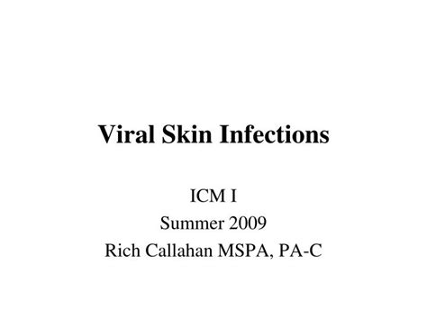 Ppt Viral Skin Infections Powerpoint Presentation Free Download Id
