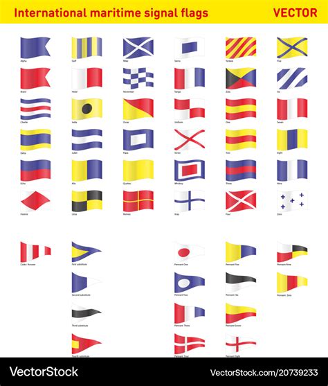 International Maritime Signal Flags Royalty Free Vector