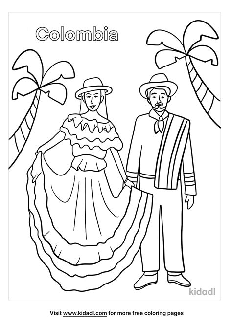 Colombia Coloring Page Free World Geography And Flags Coloring Page