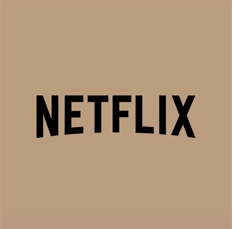 The Netflix Logo On A Brown Background