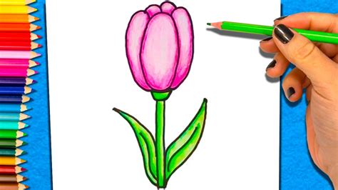 Dibujos De Rosas Faciles A Color Pinta Y Colorea Este Dibujo De Dos