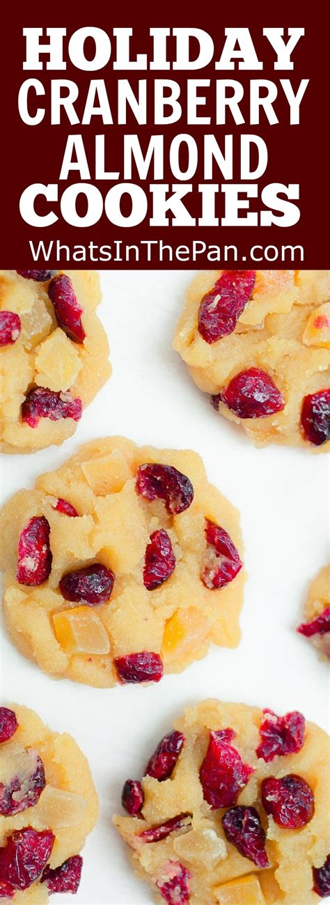 I layer the cookies between sheets of waxed paper. Holiday Cranberry Almond Cookies #Christmas #Holidays # ...