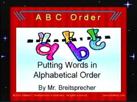 Grade 2 vocabulary worksheets on writing 10 words in alphabetical order. Putting Words in Alphabetical Order: It's EASY! - YouTube