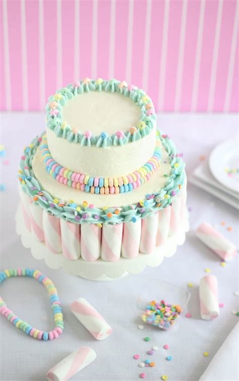 Marshmallow Candy Swirl Cake Sprinkle Bakes